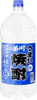 あす楽 菊川酒造 うまい焼酎 25度 4L 1ケース4本セット 甲類焼酎 4000ml 焼酎 送料無料 ペットボトル PET 焼酎セット 男性 男 お酒 酒 家飲み 宅飲み 女性 女 大容量 業務用 おすすめ ギフト プレゼント 贈り物 お祝い 誕生日 内祝い
