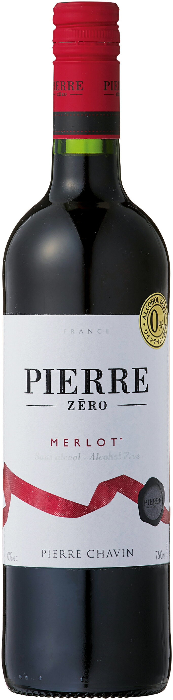 【ノンアルコール ワイン】ピエール ゼロ メルロー 赤 750ml 6本 611969【送料無料・まとめ販売】 1