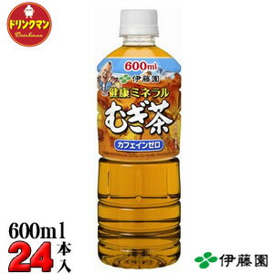 ペットボトル お茶 麦茶 伊藤園 天然ミネラルむぎ茶 PET 600ml×24本 送料無料（一部地域を除く）