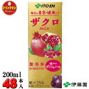 紙パック ザクロジュース 伊藤園 ザクロMIX 200ml×24本×2ケース（合計48本） 送料無料（一部地域を除く）