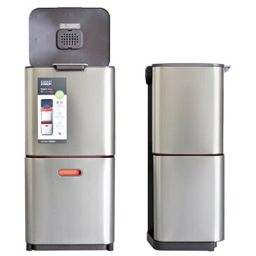 Joseph Joseph ジョセフジョセフ トーテム マックス 60L(30L＋30L) ステンレススチール Totem max Waste Separation ＆ Recycling Unit 30060 2段式ゴミ箱【送料無料】