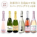 【送料無料】白泡＆ロゼ泡 金賞 オーガニック 入り 辛口 スパークリング ワイン 6本 セット［常温］【4～5営業日以内に出荷】[W][S] 泡 イタリア スペイン シャンパン製法 瓶内二次発酵 カヴァ スプマンテ オーガニック 入り ギフト おすすめ 飲み比べ