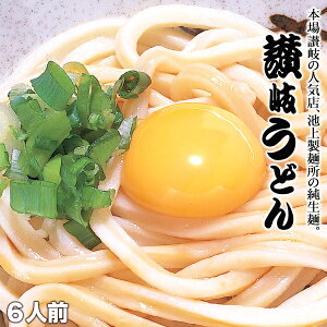 池上製麺所　るみばあちゃんの純生讃岐うどん6人前セット［うどん300g×2袋＋だし醤油10ml×6袋］5セットまで1配送でお届けメール便【4〜5営業日以内に出荷】【送料無料】