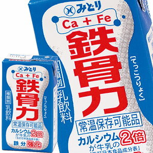 [送料無料]九州乳業 みどり牛乳 LL 鉄骨力 125ml紙パック×54本［18本×3箱］[賞味期限：製造日より60日]北海道、沖縄、離島は送料無料対象外【3～4営業日以内に出荷】