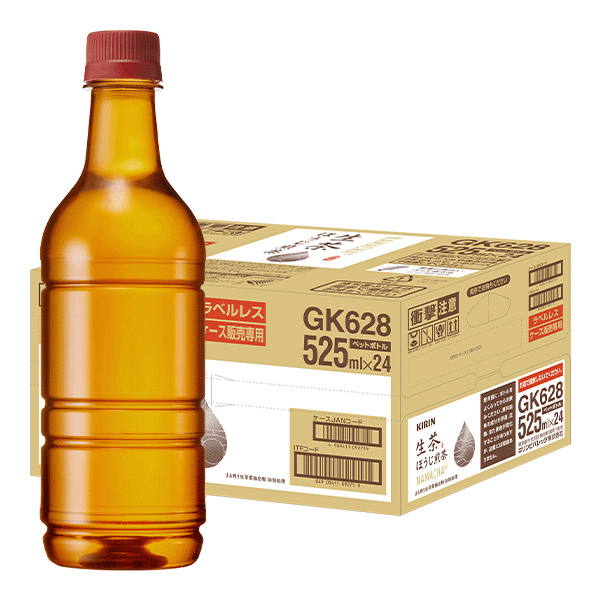 [送料無料]キリン 生茶 ほうじ煎茶 ラベルレスボトル 525mlPET×48本［24本×2箱］［賞味期限：4ヶ月以上］【3〜4営業日以内に出荷】のサムネイル