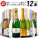 【送料無料】金賞 シャンパーニュ製法入り スパークリングワイン 12本セット [W][WT8] ワインセット 金賞ワイン オーガニックワイン ロゼワイン カヴァ 入り フランスワイン イタリアワイン スペインワイン【4～5営業日以内に出荷】