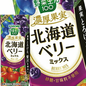 [送料無料] カゴメ 野菜生活100 濃厚果実 北海道ベリーミックス 195ml紙パック×72本[24本×3箱]【4月19日出荷開始】