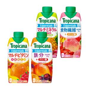 キリン トロピカーナ エッセンシャルズ 330ml×48本[12本×4箱] 選り取り　[マルチビタミン マルチミネラル 鉄分 食物…