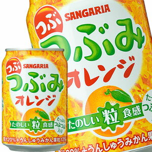 [送料無料]サンガリア つぶみオレンジ 280g缶×48本［24本×2箱］【5～8営業日以内に出荷】