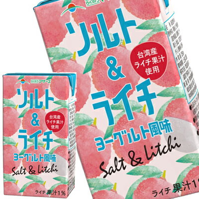 [送料無料][在庫処分] らくのうマザーズ ソルト＆ライチ ヨーグルト風味 250ml紙パック×48本[24本×2箱]【2〜3営業日以内に出荷】[賞味期限：2023年11月24日]のサムネイル