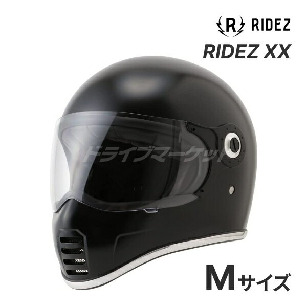 【春のド-ン と全品超トク祭】RIDEZ XX マットブラック Mサイズ(57- 58cm) フルフェイスヘルメット バイク用ヘルメット ライズ