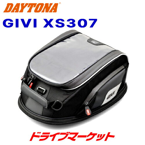 デイトナ 93803 GIVI XS307 タンクロック(15L) ブラック タブレットホルダー付き 容量可変式 バイク用 タンクバッグ ジビ DAYTONA