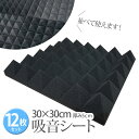 吸音材 防音材 極厚 5cm【12枚 24枚 36枚】 30×30×5cm 防音 吸音 壁 賃貸 防音パネル 防音シート ウレタン 吸音材 スポンジ 防音材 高...