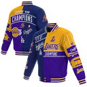 JH DESIGN Los Angeles Champions City LAKERS×DODGERSジャケット/NBA/MLB/スタジャン/レイカーズ/ドジャーズ/M/L/XL/2XL/3XL/BD88★US購入B系HIPHOPカジュアルストリートセレブ【送料無料】