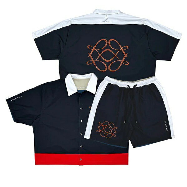 Rakuten - VIE RICHE ショート丈リバーシブルアイコンセットアップ 半袖/VR1519/VR1520/S/M/L/XL/2XL/3XL/USサイズ/HIPHOP/B系/大きいサイズ/BK80