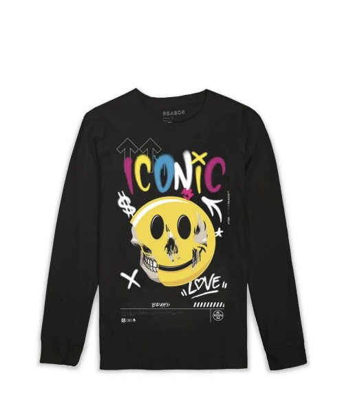 REASON CLOTHING ICONIC プリントTシャツ/RO-99LS/ロンT/S/M/L/XL/USサイズ/リーズンクロージング/BG37/★US購入B系HIPHOPカジュアルストリートセレブ【送料無料】