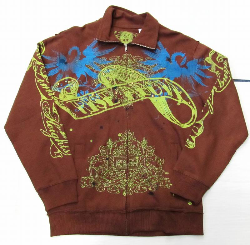 Y64)CLH総柄ジップジャケット★US購入B系キングサイズ