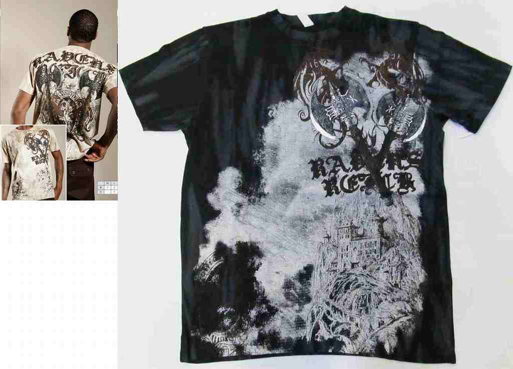 Z4)AGOD axプリントTシャツ　黒☆US購入