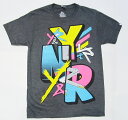 AB52)YOUNG&RECKLESSプリントTシャツ　グレーB系HIPHOP正規LA