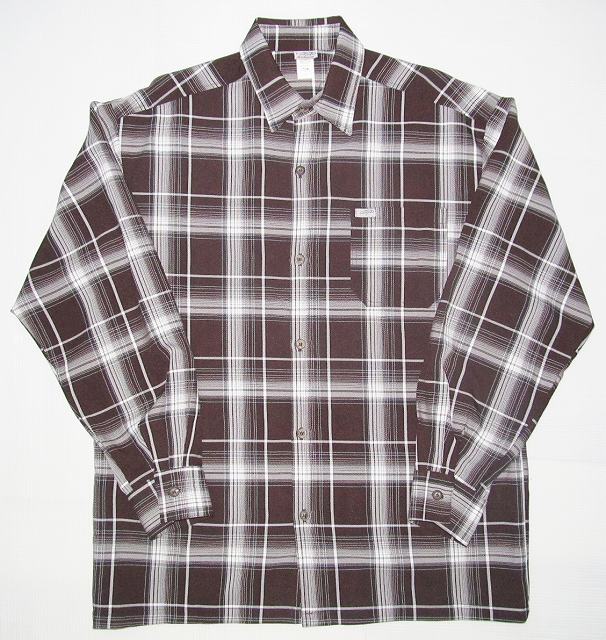 Rakuten - AB80)CAL TOPチェック柄シャツ長袖　茶ベース★US購入B系HIPHOP