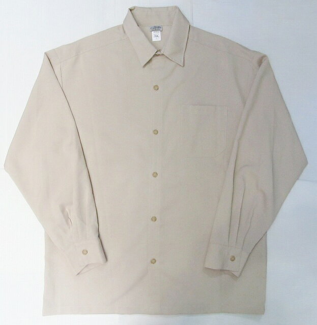 Rakuten - AB80)CAL TOP無地シャツ長袖　ベージュ★US購入B系HIPHOP