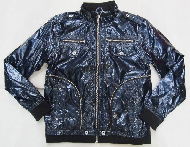 Rakuten - AD47)VICTORIOUS格子柄シャイニングジャケット　黒×ターコイズ★US購入B系HIPHOPカジュアルストリート【送料無料】