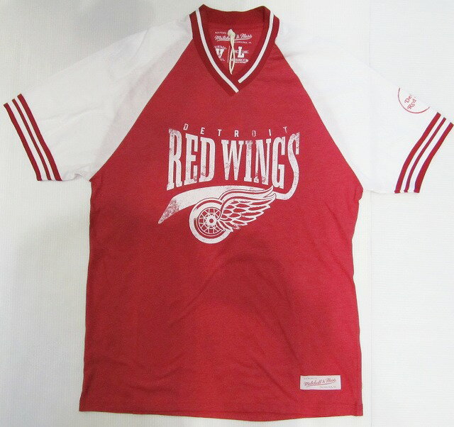 Rakuten - AF13)MITCHELL&NESS「RED WINGS」VネックTシャツ半袖（3461H)☆US購入