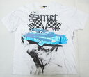 AF91)SMETストーン付デザインTシャツ半袖（MENSIIR3)　白☆US購入