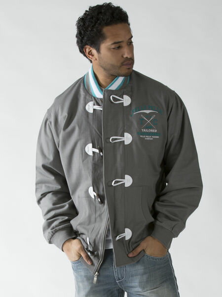 Rakuten - AL87)PELLE　PELLE　TAILOREDトラックジャケット（513BQQ)グレー★US購入B系HIPHOPカジュアルストリートキングサイズ【送料無料】