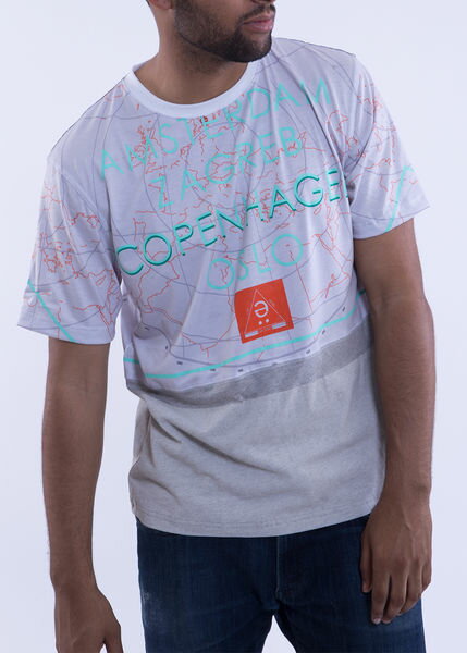 AN88)C'KEL COPENHARGEN GLOBAL 総柄Tシャツ半袖(K16002)★USLANYカジュアルストリートHIPHOP