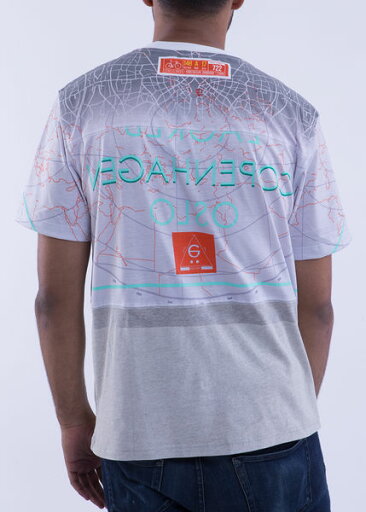 AN88)C'KEL COPENHARGEN GLOBAL 総柄Tシャツ半袖(K16002)★USLANYカジュアルストリートHIPHOP