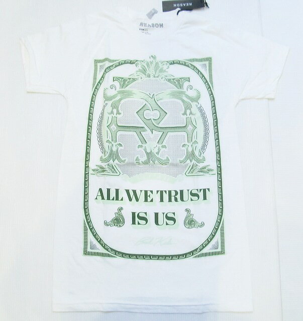 Rakuten - AQ56)REASON CLOTHING CURRENCY Tシャツ半袖　白★USLANYカジュアルストリートHIPHOPB系