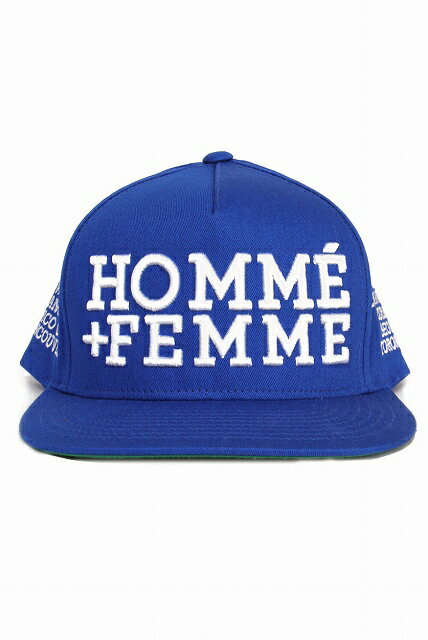 CA3413)HOMME+FEMME LA　GLOBAL　TEAMスナップバックキャップ　青☆US購入カジュアルストリートクリスブラウンNYLA☆US購入