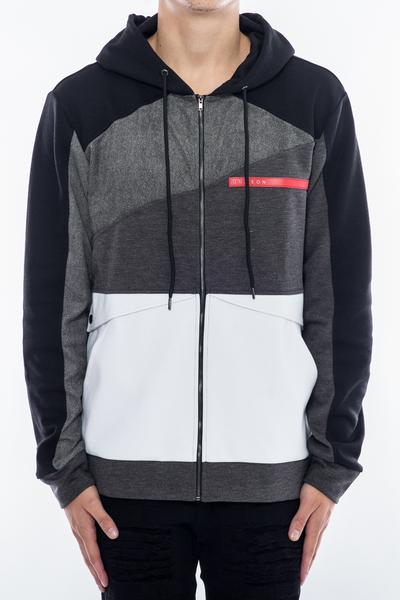 Rakuten - AS84)HUDSON OUTERWEAR COLOR BLOCKED POCKETジップパーカー(H5051055)黒★US購入B系HIPHOPカジュアルストリートセレブ【送料無料】