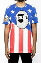 HUDSON NYC OUTERWEAR APE STARS&STRIPES Tシャツ半袖(H1051515)/AU53★USLANYカジュアルストリートHIPHOPB系