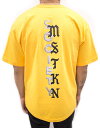 MSTKN SOCIETY バックプリントTシャツ/黄色★AW36/USLANYカジュアルストリートHIPHOPB系/大きいサイズ/キングサイズ/S/M/L/XL/2XL