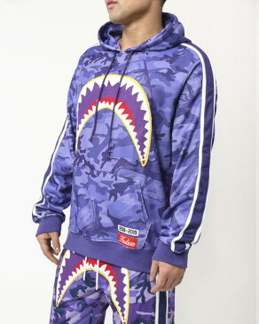 HudsonOuterwear CAMO SHARK MOUTHプルオーバーパーカー /ハドソンアウターウエア 紫(H5052643)/AY90/S/M/L/XL/2XL/3XL/4XL/セットアップ★US購入B系HIPHOPカジュアルストリートウエッサイチカーノ/大きいサイズ/キングサイズ【送料無料】