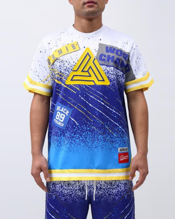 Rakuten - BLACK PYRAMID バスケットボールジャージ Tシャツ半袖(Y1161883)/ブラックピラミッド/クリスブラウン/AZ41★USLANYカジュアルストリートHIPHOPB系/大きいサイズ