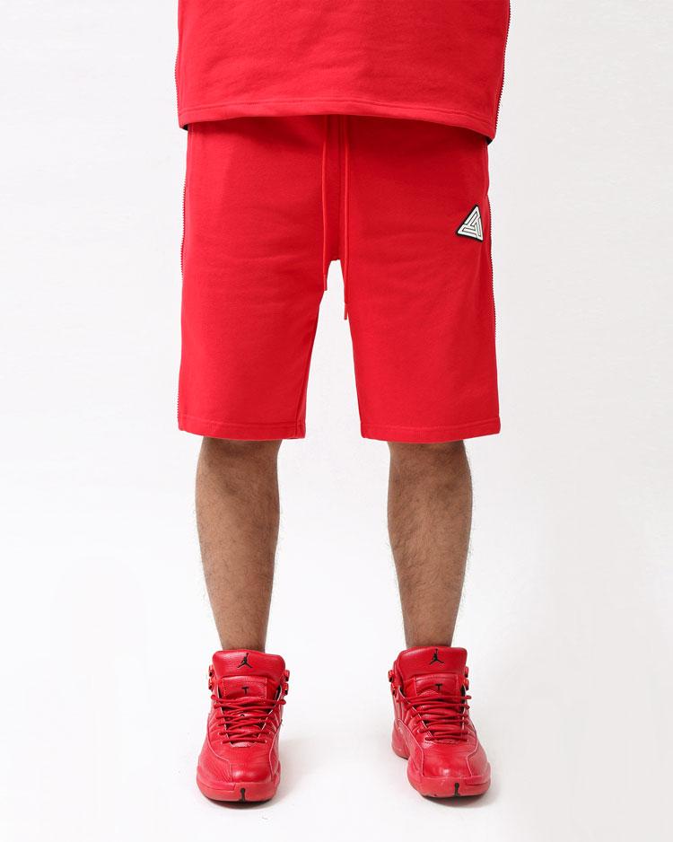 Rakuten - BLACK PYRAMID ZIP PANELハーフパンツ(Y3161881)/RED/ブラックピラミッド/クリスブラウン/AZ51★B系HIPHOPカジュアルストリート大きいサイズキングサイズ