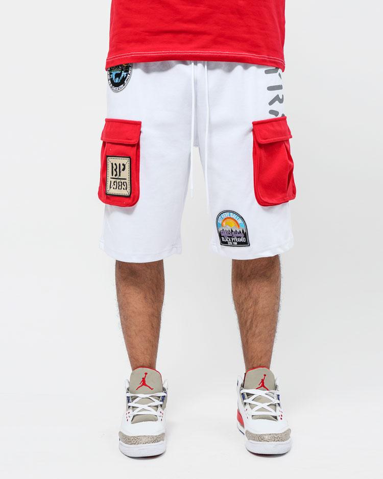 BLACK PYRAMID OUTDOORSカーゴハーフパンツ(Y3161970)ブラックピラミッド/クリスブラウン/AZ87★B系HIPHOPカジュアルストリート大きいサイズキングサイズ