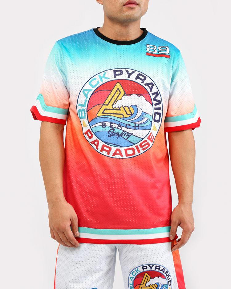 Rakuten - BLACK PYRAMID SURF PARADAISEジャージ Tシャツ半袖(Y1161939)/ブラックピラミッド/クリスブラウン/BA37★USLANYカジュアルストリートHIPHOPB系/大きいサイズ