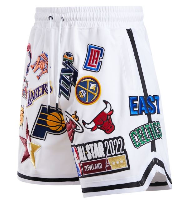 PRO STANDARD 2022 NBA ALLOVER PATCH スウエットハーフパツ/WHITE/M/L/XL/2XL/3XL/BF93/USLANYカジュアルストリート【送料無料】