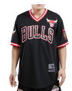 PRO STANDARD Chicago Bulls VネックジャージTシャツ/黒/M/L/XL/2XL/3XL/シカゴ・ブルズ/HIPHOP/NBA/BG1/USサイズ/大きいサイズ/キングサイズ/ウエッサイ/チカーノ