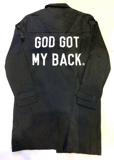Rakuten - FLY SUPPLY GOD GOT MY BACK トレンチコート/S/M/L/XL/2XL/USサイズ/BG25★USLANYカジュアルストリートHIPHOPB系/大きいサイズ/送料無料