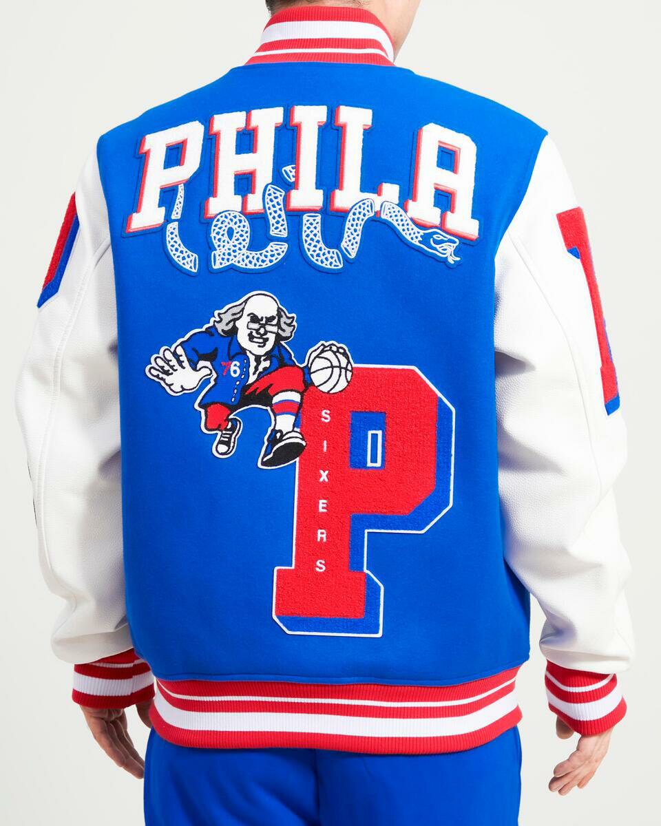 PRO STANDARD Philadelphia 76ers REMIX VARSITY ジャケット/NBA/フィラデルフィア セブンティシクサーズ/スタジャン/M/L/XL/2XL/3XL/BH1/★US購入B系HIPHOPカジュアルストリートセレブ【送料無料】