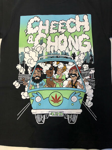 PRO TEAM CHEECH&CHONG Tシャツ半袖/BLK/LA/HIPHOP/M/L/XL/2XL/3XL/大きいサイズ/ヘビー/BH11/B系