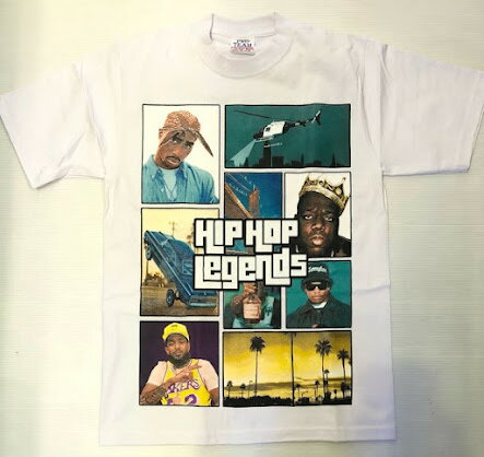 Rakuten - PRO TEAM HIPHOP LEGENDS プリント Tシャツ半袖/WHITE/LA/HIPHOP/M/L/XL/2XL/3XL/大きいサイズ/ヘビー/BH15/B系