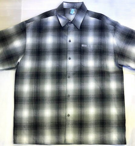 Rakuten - CALTOPチェック柄半袖シャツ　ライトグレー×白チェック/キャルトップ/M/L/XL/2XL/3XL/BH9/USサイズ/大きいサイズ/キングサイズ/ウエッサイ/チカーノ★US購入B系HIPHOPLANY購入