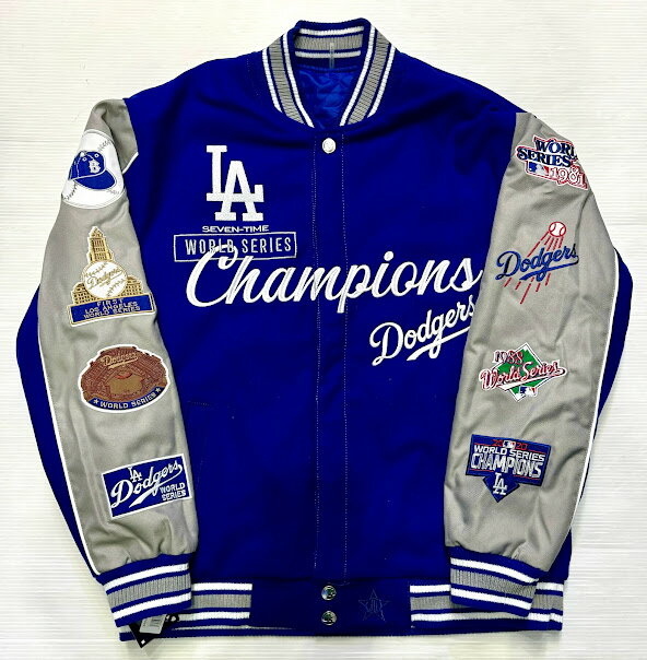 JH Design Los Angeles Dodgers Champions ウールリバーシブル ジャケット/MLB/M/L/ロサンゼルス・ドジャース/BI43★US購入B系HIPHOPカジュアルストリートセレブ