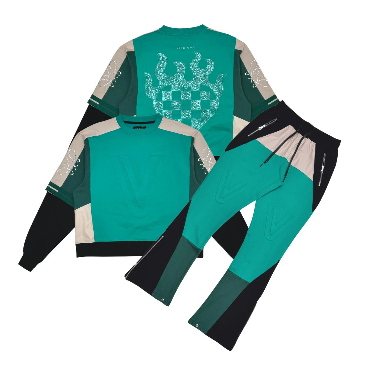 Rakuten - VIE RICHE Heart check crew set セットアップ/S/M/L/XL/2XL/3XL/USサイズ/VR1806/VR1807/BK31【送料無料】